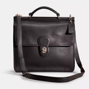 Vintage Coach Willis Leather Crossbody Bag in Black